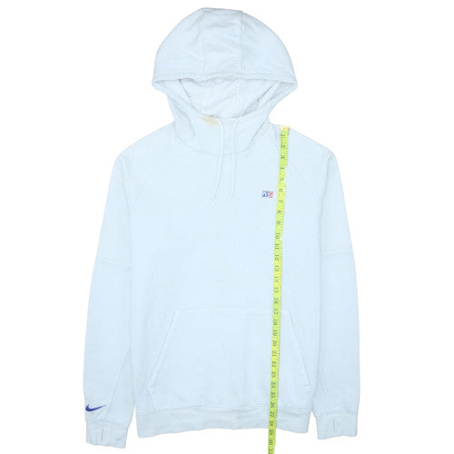 Mens UK Size L Nike White Pullover Hoodie