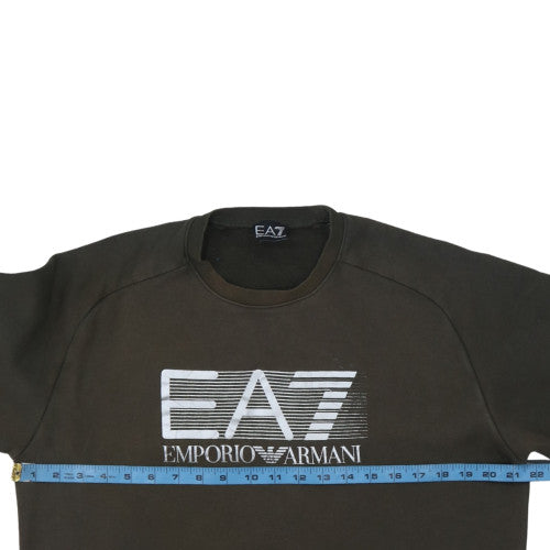 Mens UK Size M Emporio Armani Black Pullover Sweatshirt