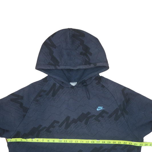Mens UK Size L Nike Blue Pullover Hoodie