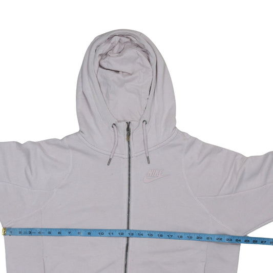 Womens UK Size M Nike Beige Full Zip Hoodie