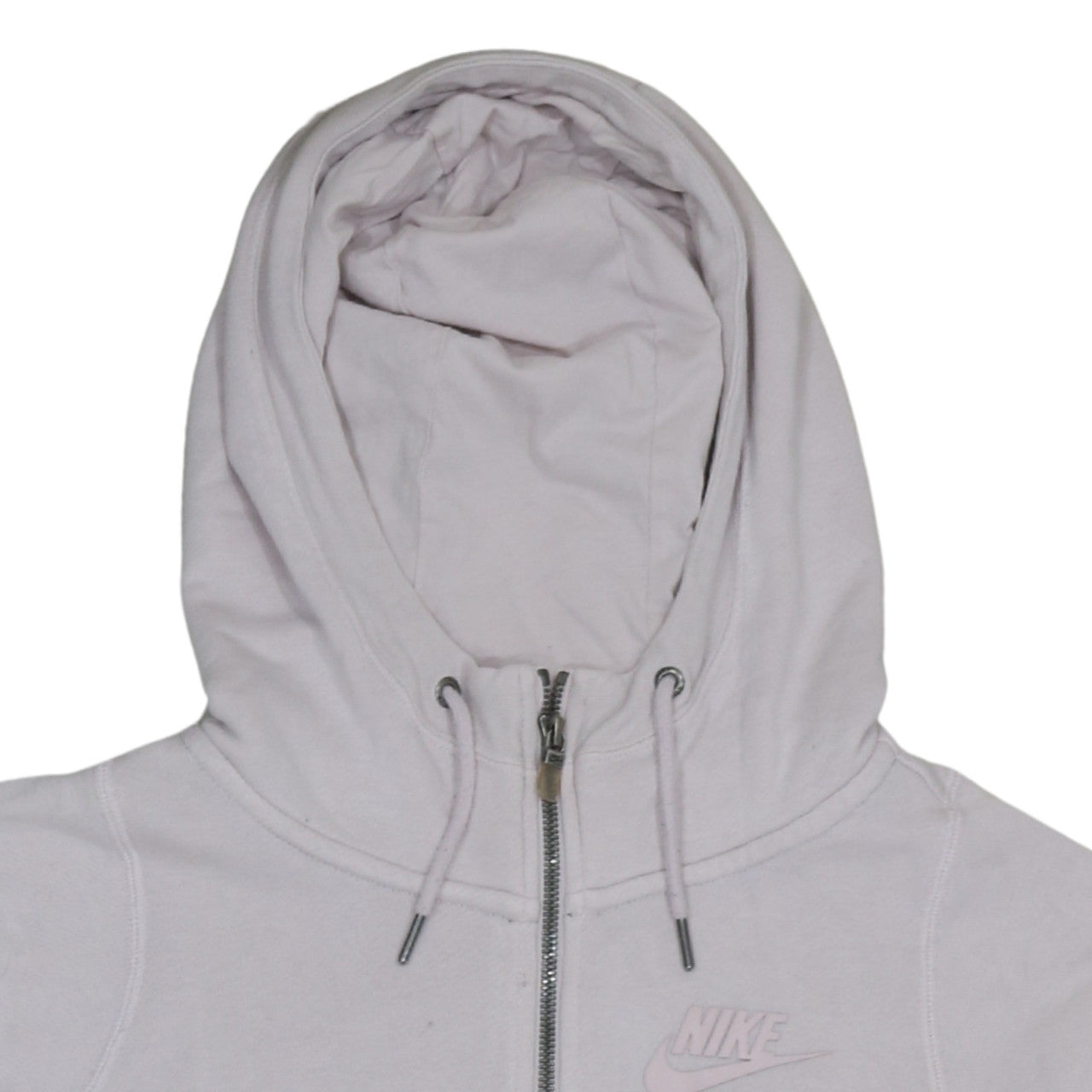 Womens UK Size M Nike Beige Full Zip Hoodie