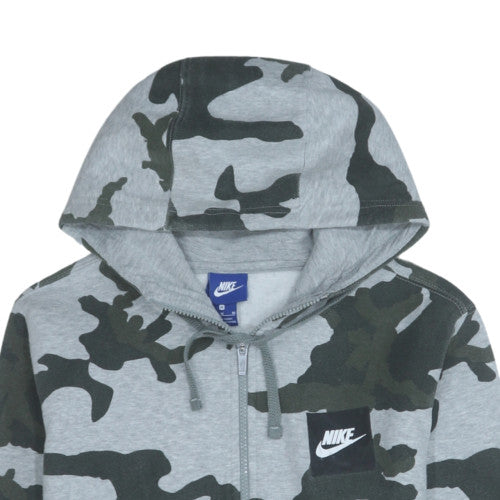 Mens UK Size M Nike Grey Full Zip Hoodie