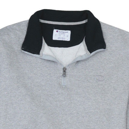 Mens UK Size L Champion Grey Henley Sweatshirt