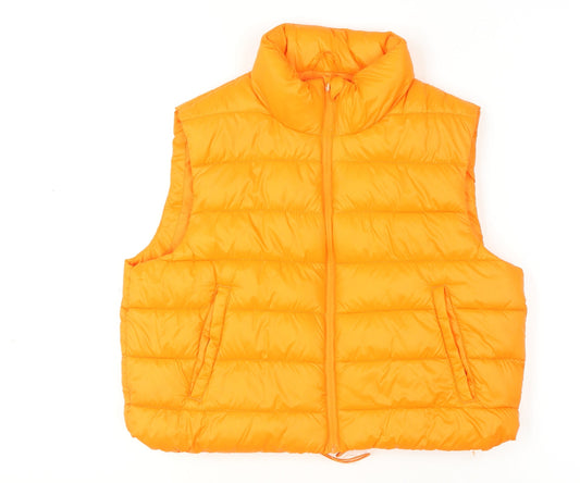 Womens UK Size L Primark Orange Puffer Jacket