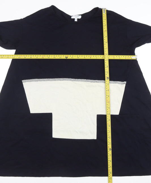 Womens UK Size 10 I.NCOO Blue Tunic Blouse