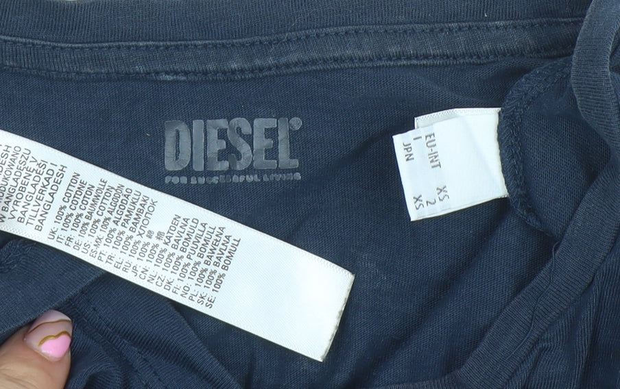 Mens UK Size XS Diesel Blue T-Shirt