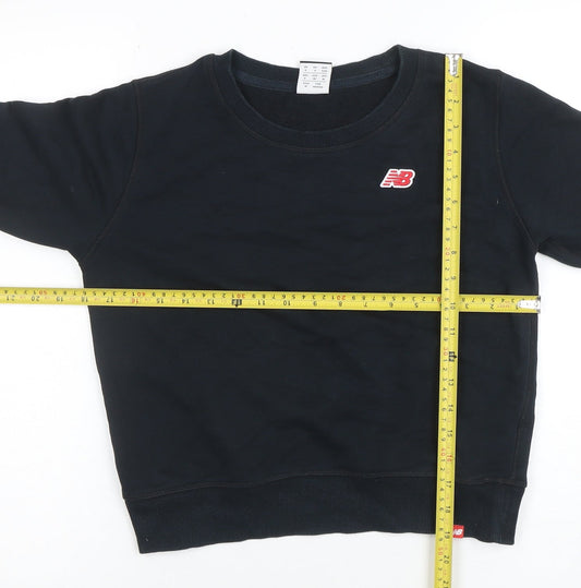 Womens UK Size S New Balance Black Pullover Sweatshirt
