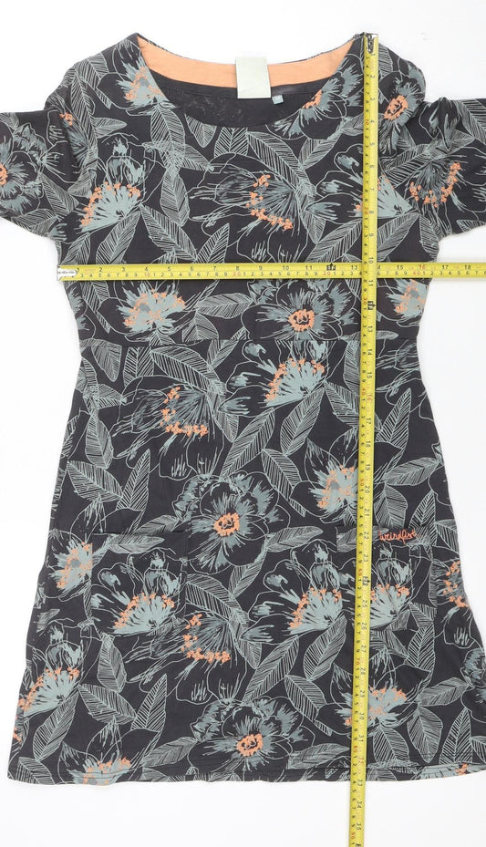 White Stuff Women's Blue Floral Jersey Shift Dress Size 10