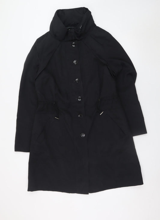 Womens UK Size 12 Marks and Spencer Black Trench Coat