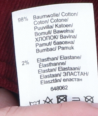 Womens UK Size 24 bpc Bonprix Collection Regular Fit Casual Workwear Red Trouser
