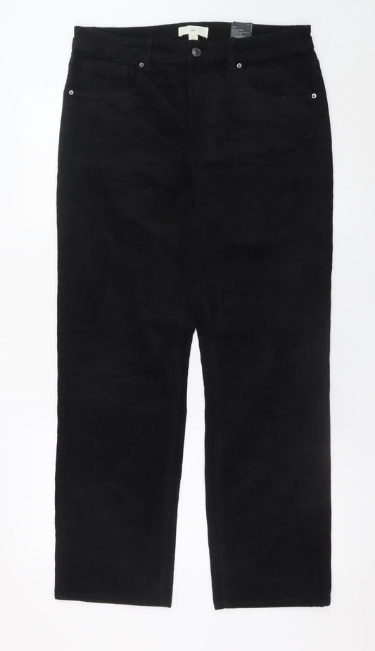 Womens UK Size 16 H&M Regular Fit Casual Workwear Black Trousers