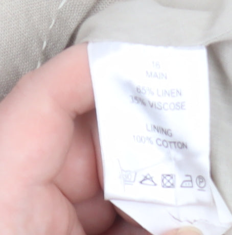 Womens UK Size 16 Linea Regular Beige Blazer