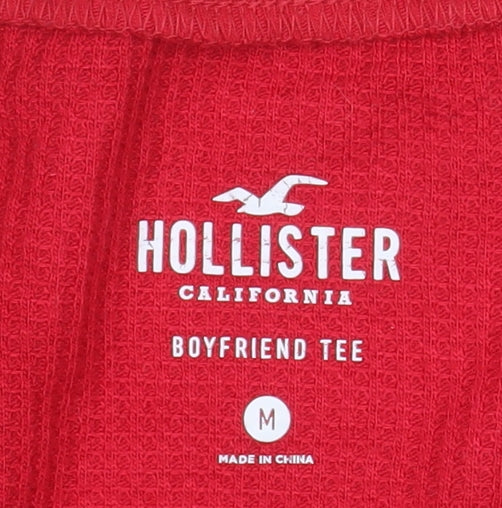 Womens UK Size M Hollister Multicoloured Cropped T-Shirt