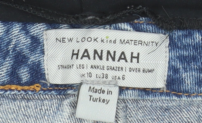 Womens UK Size 10 New Look Regular Fit Ankle Blue Jeans