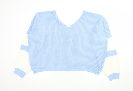 Womens UK Size 10 In the Style Blue Pullover Jumper