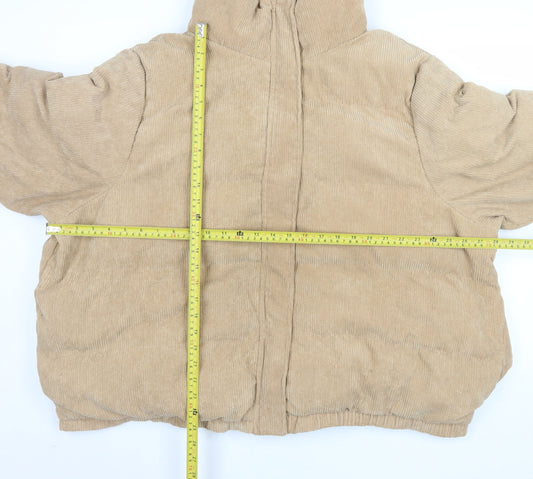 Womens UK Size 24 Boohoo Beige Puffer Jacket