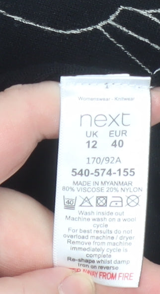 Womens UK Size 12 NEXT Black Pullover Jumper