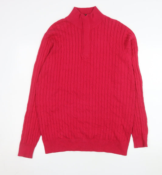 Womens UK Size M Woolovers Red Pullover Jumper