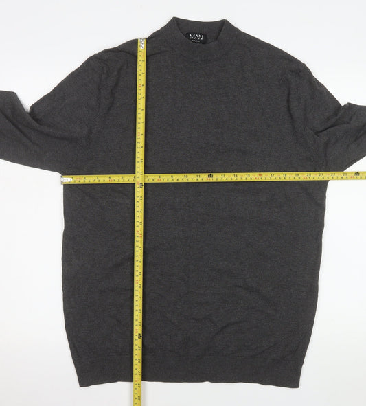Mens UK Size XL boohooMAN Grey Pullover Jumper