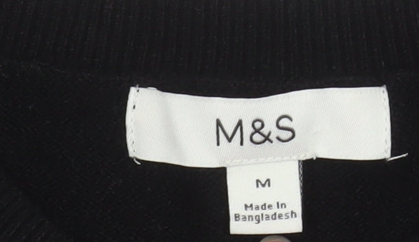 Womens UK Size M Marks and Spencer Black Pullover Jumper