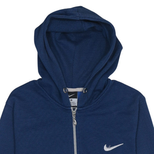 Mens UK Size S Nike Blue Full Zip Hoodie
