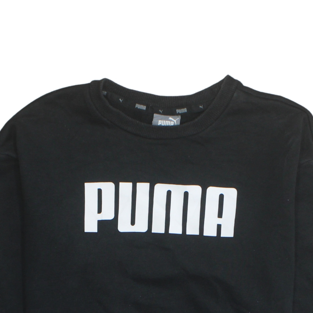 Womens UK Size XS PUMA Black Pullover Sweatshirt