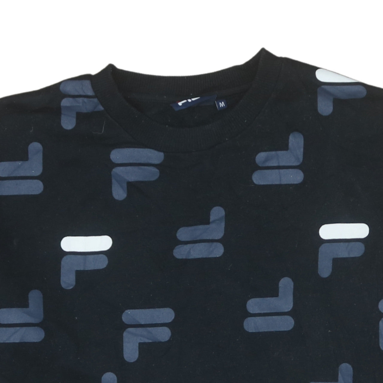 Womens UK Size M FILA Black Pullover Sweatshirt