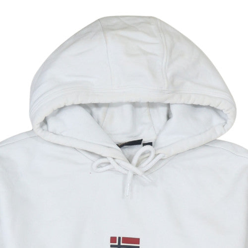Mens UK Size M Napapijri White Pullover Hoodie