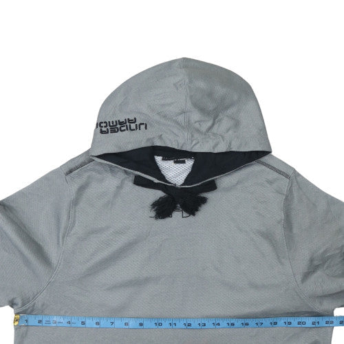 Mens UK Size L Under armour Grey Pullover Hoodie