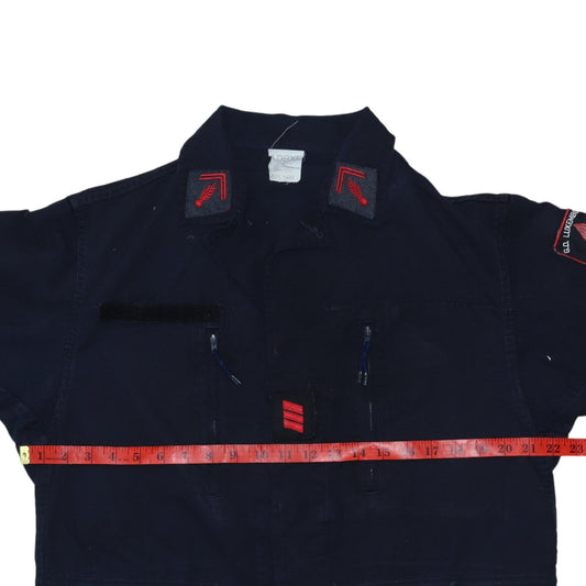 Balsan Men's Blue XL Military Jacket with Pockets