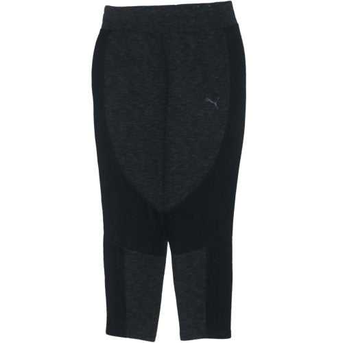 Womens UK Size 8 PUMA Slim Fit Capri Black Leggings