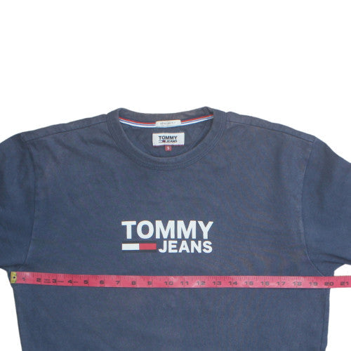 Mens UK Size S Tommy Jeans Blue Pullover Sweatshirt