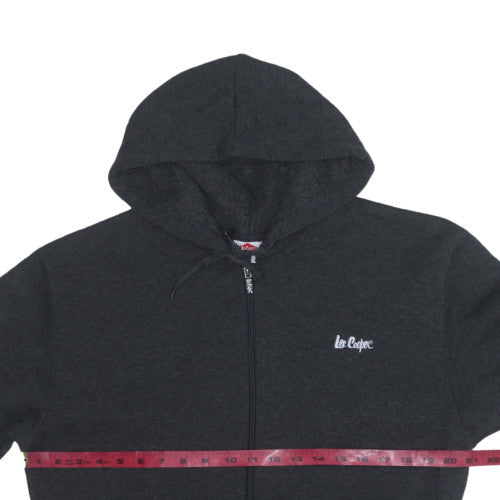 Mens UK Size M Lee Cooper Black Full Zip Hoodie