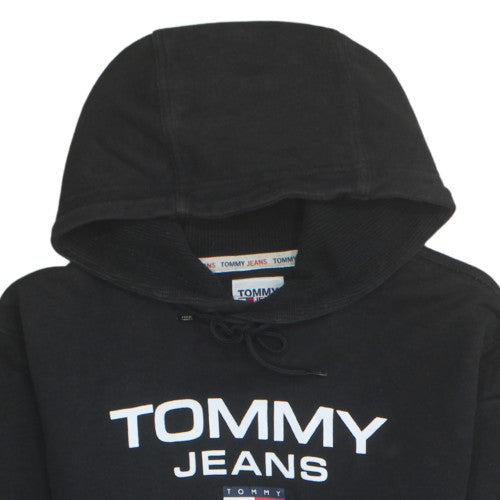 Mens UK Size M Tommy Jeans Black Pullover Hoodie