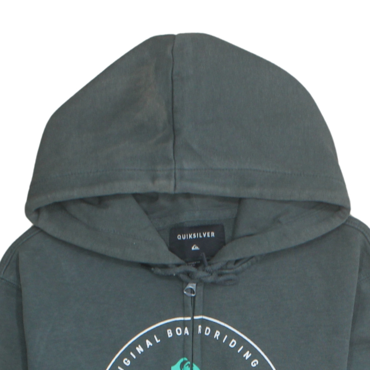 Mens UK Size S Quiksilver Green Full Zip Hoodie