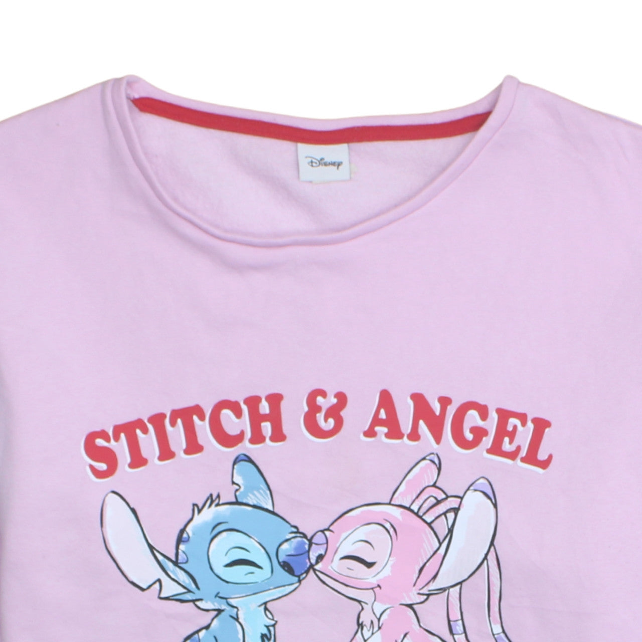 Womens UK Size 20-22 Disney Pink Pullover Sweatshirt