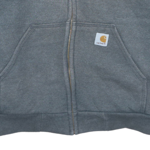 Mens UK Size XL Carhartt Grey Full Zip Hoodie