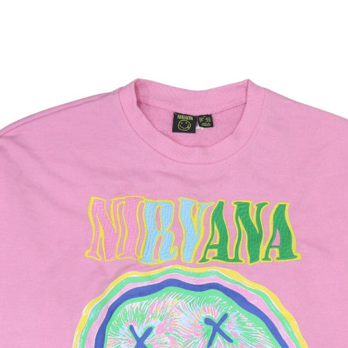 Womens UK Size M Nirvana Pink Pullover Sweatshirt