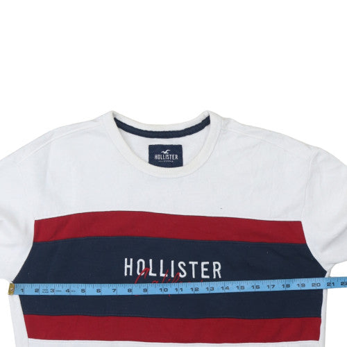 Mens UK Size S Hollister White Pullover Sweatshirt