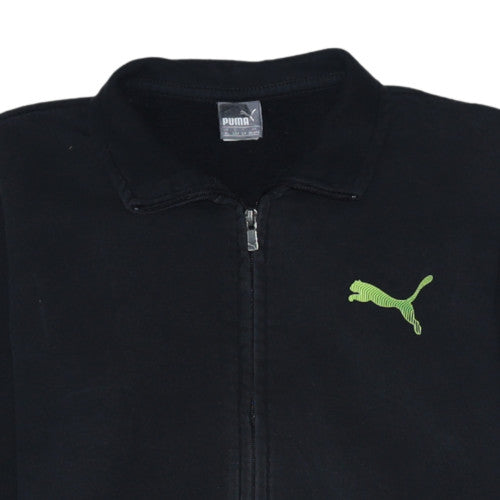 Puma Boys Black 13-14 Years Track Jacket Full Zip Fleece Activewear