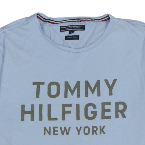 Tommy Hilfiger Men's Blue Organic Cotton Crew Neck T-Shirt M