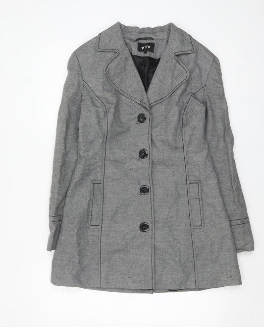 Womens UK Size 12 Marks and Spencer Grey Overcoat