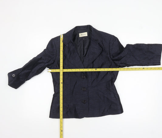 Womens UK Size 8 Precis Regular Blue Blazer