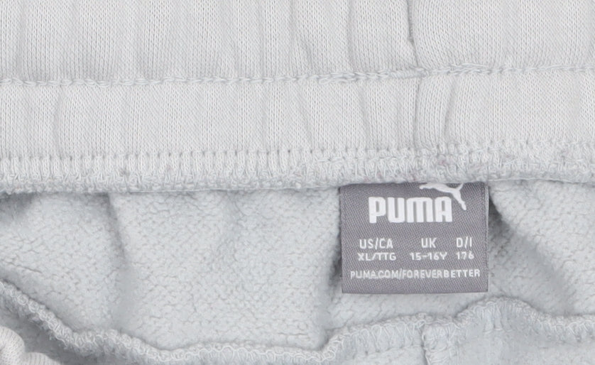 Additional view of Puma Teens Grey XL Jogger Sweatpants Fleece Elastic Waist