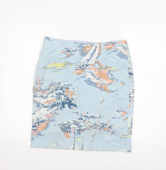 Womens UK Size 10 Laura Ashley Straight & Pencil Cotton Skirt