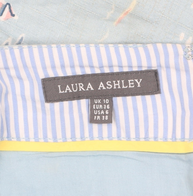 Womens UK Size 10 Laura Ashley Straight & Pencil Cotton Skirt