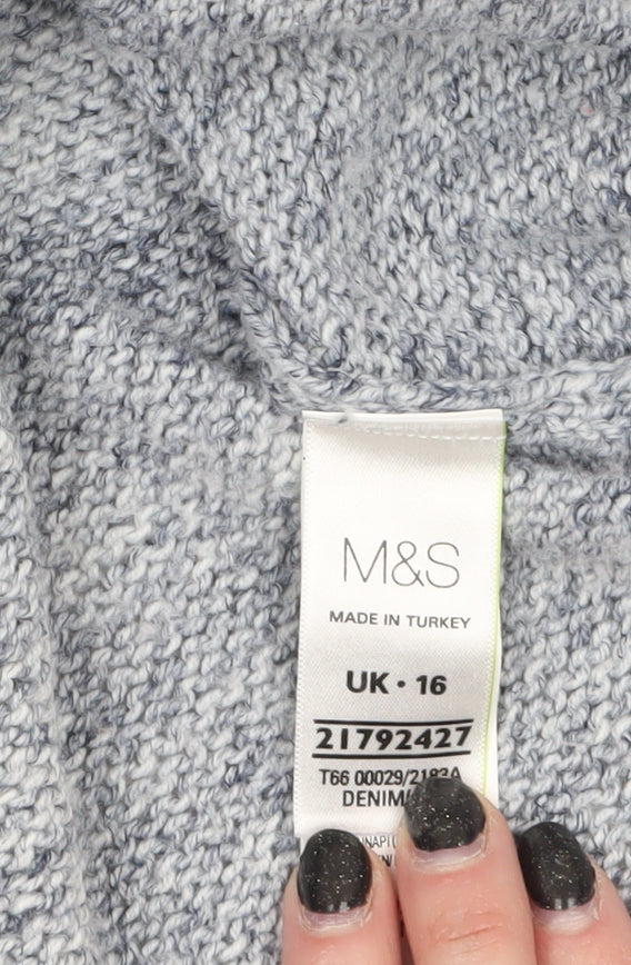 Womens UK Size 16 Marks and Spencer Grey Cardigan Jumper