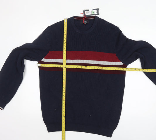 Mens UK Size XL Marks and Spencer Blue Pullover Jumper