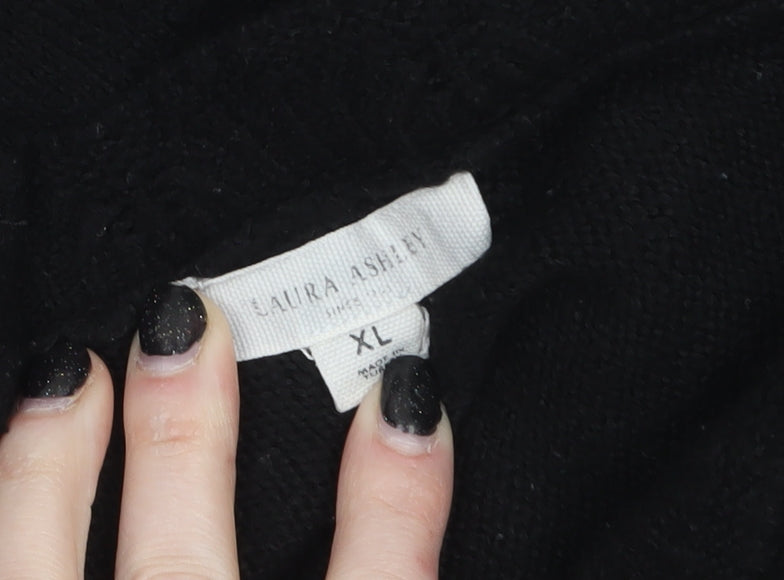Womens UK Size XL Laura Ashley Black Pullover Jumper