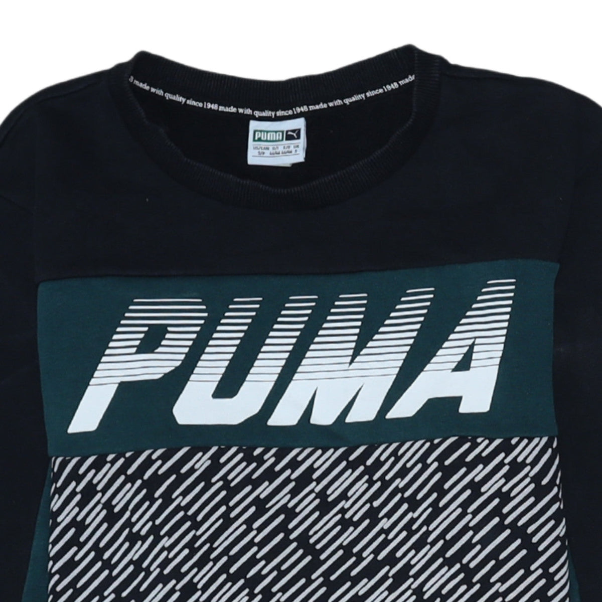 Mens UK Size S PUMA Black Pullover Sweatshirt